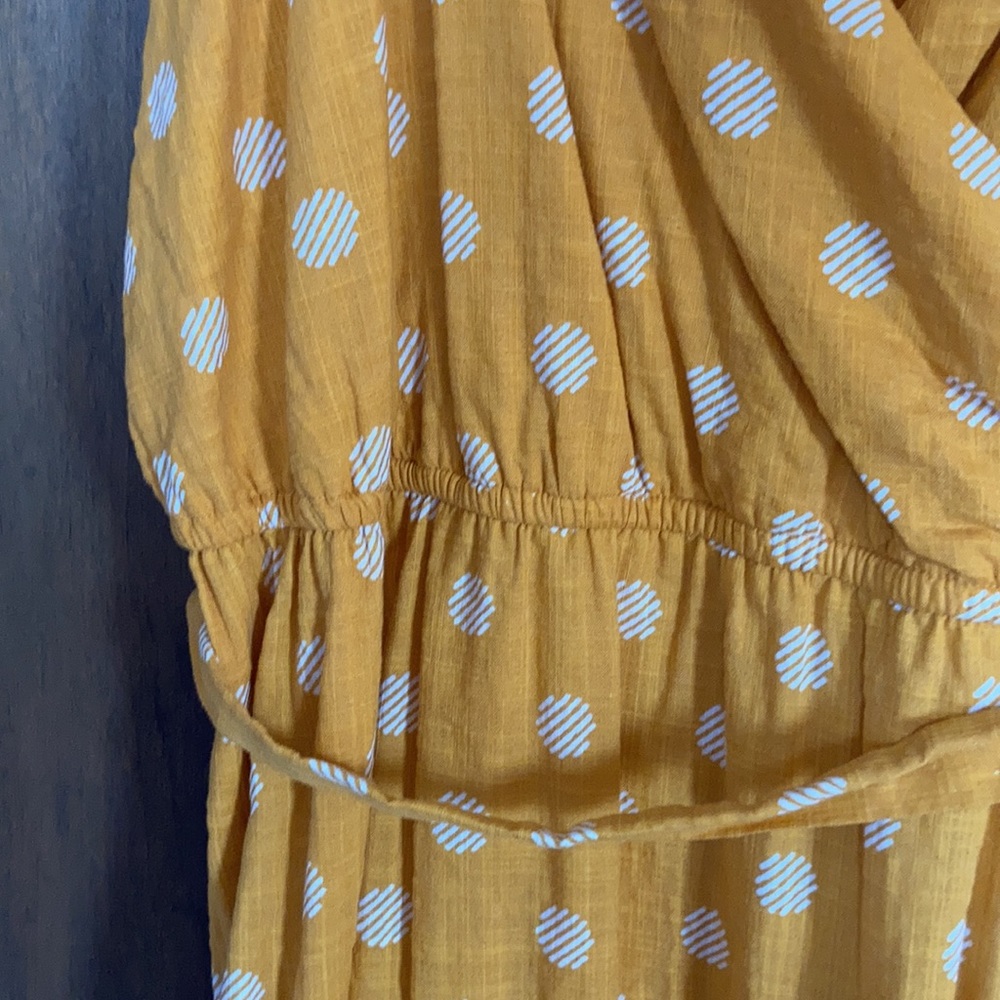 LC Lauren Conrad print faux wrap dress ruffle detail elastic waist XXL - Picture 17 of 17